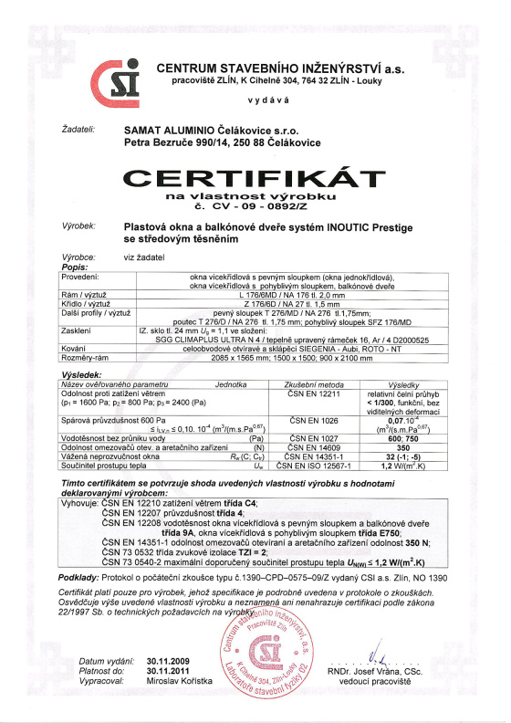 Inoutic Prestige se stredovym tesnenim