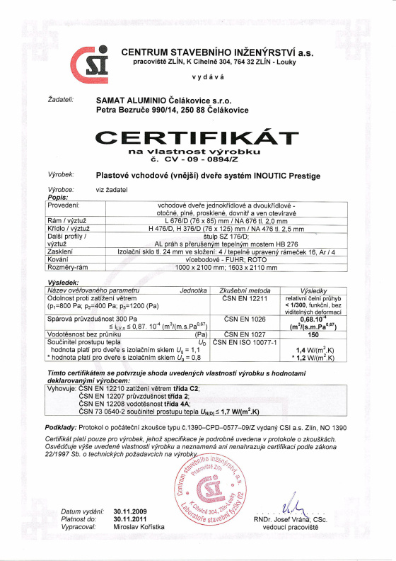 Inoutic Prestige vchodove dvere