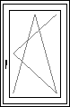 Jednodílné okno - otvíravě/sklopné.